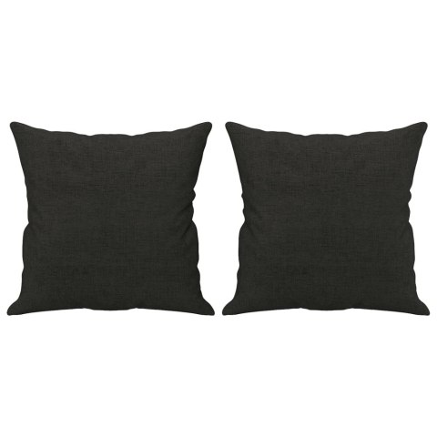 PODUSZKI OZDOBNE 2 SZT. CZARNE 40X40CM TKANINA