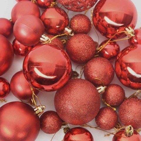 ZESTAW BOMBEK CHOINKOWYCH Z 300 DIODAMI LED 120 PCS CZERWONY