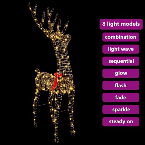 3D RENIFER CIEPŁA BIEL 128CM RATTAN
