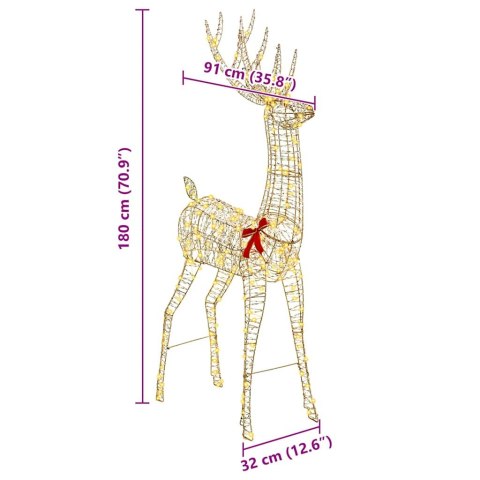3D RENIFER CIEPŁA BIEL 180CM PET