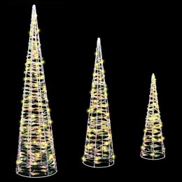 CHOINKA 3 PCS CIEPŁA BIEL 40CM 60CM 80CM PET