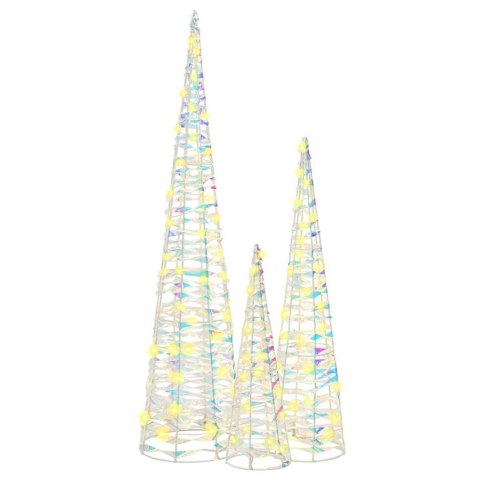 CHOINKA 3 PCS CIEPŁA BIEL 40CM 60CM 80CM PET