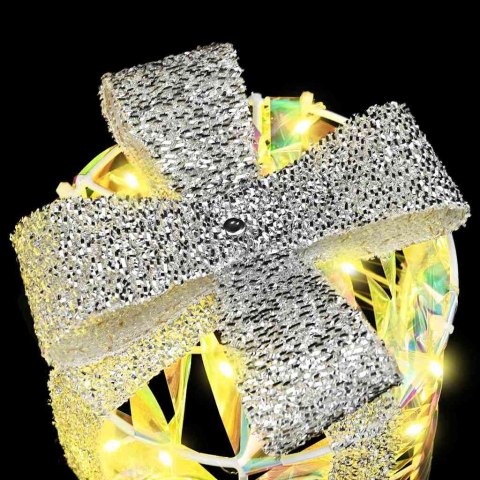 DEKORACJA PUDEŁKA PREZENTOWEGO 3 PCS CIEPŁA BIEL PET