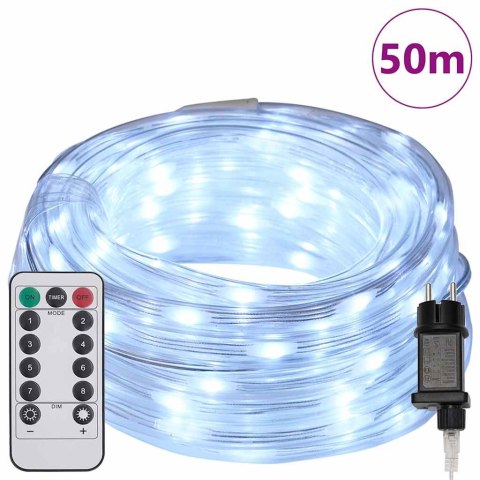 LINA ŚWIETLNA Z 1200 DIODAMI LED ZIMNA BIEL 50M PVC