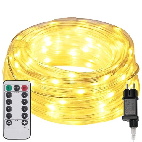 LINA ŚWIETLNA Z 240 DIODAMI LED CIEPŁA BIEL 10M PVC