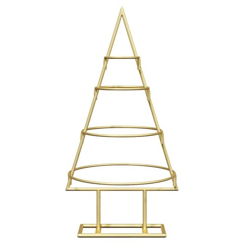 METALOWA CHOINKA ŚWIĄTECZNA ZŁOTY 60CM STAL MALOWANA PROSZKOWO