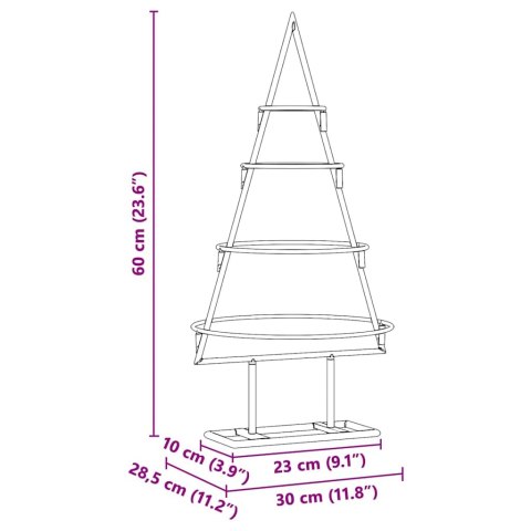 METALOWA CHOINKA ŚWIĄTECZNA ZŁOTY 60CM STAL MALOWANA PROSZKOWO
