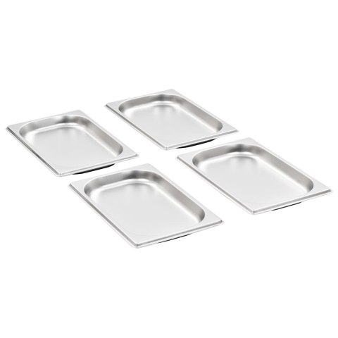 POJEMNIKI GASTRONOMICZNE 12 SZT. GN 1/4 20MM STAL NIERDZEWNA
