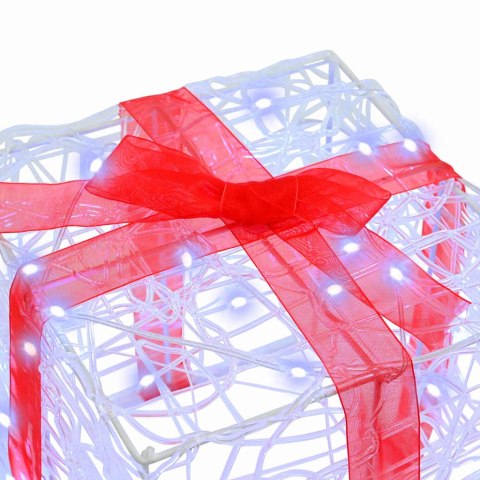 PUDEŁKO PREZENTOWE 3 PCS ZIMNA BIEL 20X 20X 20CM AKRYL