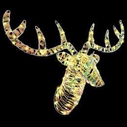 VidaXL Renifer ciągnący sanie Ciepła biel 60 cm PET