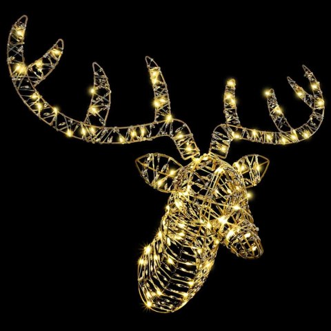 VidaXL Renifer ciągnący sanie Ciepła biel 60 cm rattan