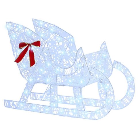 VidaXL Renifer ciągnący sanie Zimna biel 120 cm 55 cm Akryl