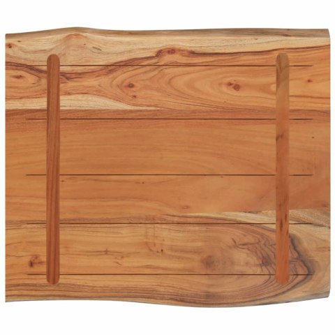 BLAT DO STOŁU 70X60X2,5CM DREWNO AKACJOWE NATURALNA KRAWĘDŹ