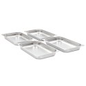 POJEMNIKI GASTRONOMICZNE 4 SZT. GN 1/1 65MM STAL NIERDZEWNA