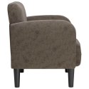 SOFA FOTEL Z PODŁOKIETNIKAMI CIEMNOSZARY 54CM SKÓRA EKOLOGICZNA