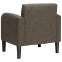SOFA FOTEL Z PODŁOKIETNIKAMI CIEMNOSZARY 54CM SKÓRA EKOLOGICZNA