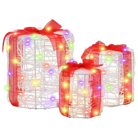 DEKORACJA PUDEŁKA PREZENTOWEGO 3 PCS KOLOROWY 20X 20X 21CM