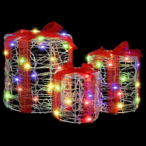 DEKORACJA PUDEŁKA PREZENTOWEGO 3 PCS KOLOROWY 20X 20X 21CM