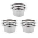 POJEMNIKI GASTRONOMICZNE 12 SZT. GN 1/6 100MM STAL NIERDZEWNA