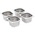 POJEMNIKI GASTRONOMICZNE 12 SZT. GN 1/6 100MM STAL NIERDZEWNA