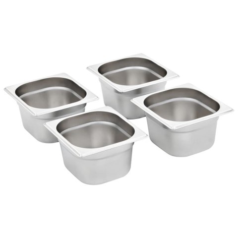 POJEMNIKI GASTRONOMICZNE 12 SZT. GN 1/6 100MM STAL NIERDZEWNA