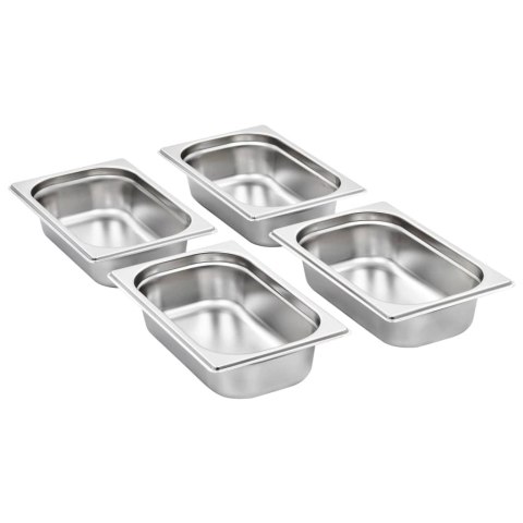 POJEMNIKI GASTRONOMICZNE 8 SZT. GN 1/4 65MM STAL NIERDZEWNA