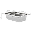 POJEMNIKI GASTRONOMICZNE 8 SZT. GN 1/4 65MM STAL NIERDZEWNA