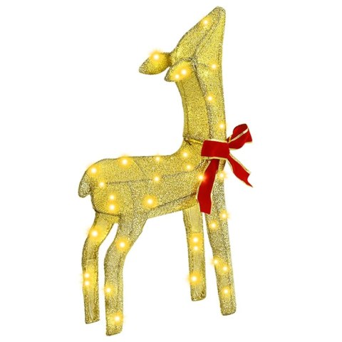 RODZINA RENIFERÓW 3 SZT. CIEPŁA BIEL 68X26X127CM TKANINA