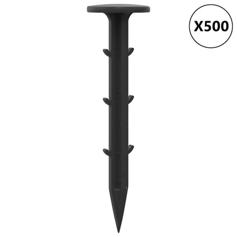 PLASTIKOWE KOŁKI 500 SZT. CZARNY 3X11CM Z TWORZYWA SZTUCZNEGO