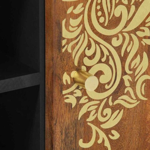 SZAFKA POD TELEWIZOR Z PÓŁKĄ BRĄZOWY 80X 31,5X 46CM