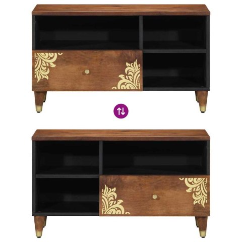 SZAFKA POD TELEWIZOR Z SZUFLADĄ BRĄZOWY 80X 33.5X 46CM