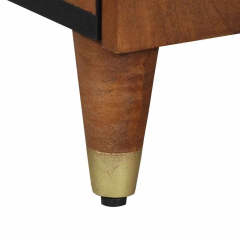 BUFET Z PÓŁKĄ BRĄZOWY 40X33.5X75CM LITE DREWNO MANGO