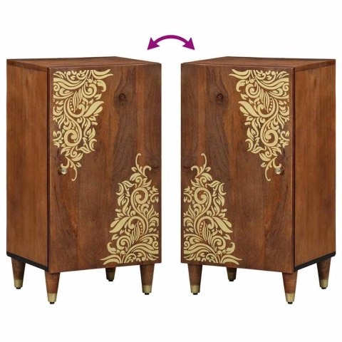 BUFET Z PÓŁKĄ BRĄZOWY 40X33.5X75CM LITE DREWNO MANGO