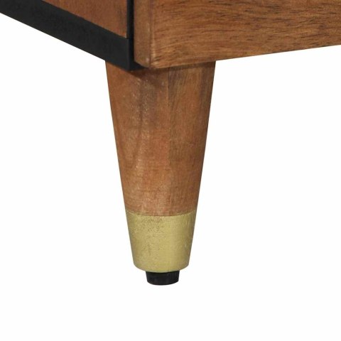BUFET Z PÓŁKĄ BRĄZOWY 80X33.5X75CM LITE DREWNO MANGO
