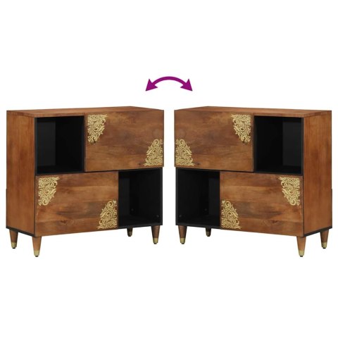 BUFET Z PÓŁKĄ BRĄZOWY 80X33.5X75CM LITE DREWNO MANGO