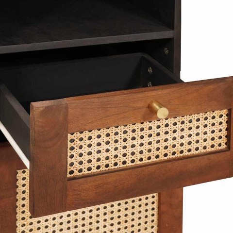 BUFET Z SZUFLADĄ Z PÓŁKĄ Z DRZWIAMI BRĄZOWY 38X33.5X160CM