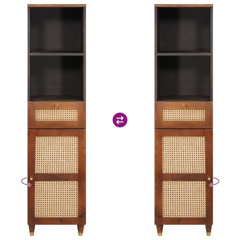 BUFET Z SZUFLADĄ Z PÓŁKĄ Z DRZWIAMI BRĄZOWY 38X33.5X160CM