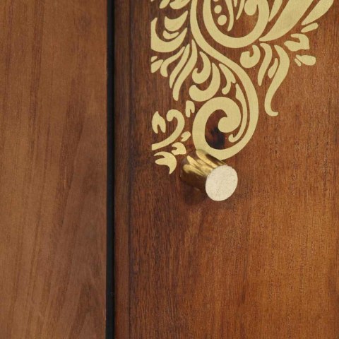 HIGHBOARD Z PÓŁKĄ BRĄZOWY 40X33.5X110CM LITE DREWNO MANGO