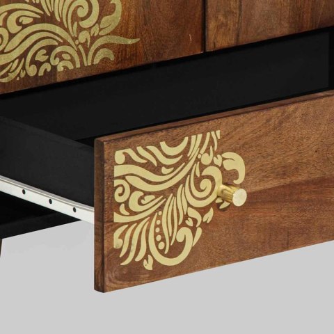 HIGHBOARD Z PÓŁKĄ BRĄZOWY 60X33.5X100CM LITE DREWNO MANGO