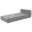 MODUŁOWA SOFA GEOMETRYCZNY JASNOSZARY 70X70X54CM TKANINA