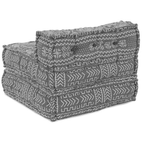 MODUŁOWA SOFA GEOMETRYCZNY JASNOSZARY 70X70X54CM TKANINA