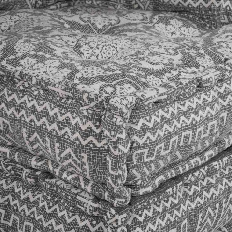 MODUŁOWA SOFA GEOMETRYCZNY JASNOSZARY 70X70X54CM TKANINA