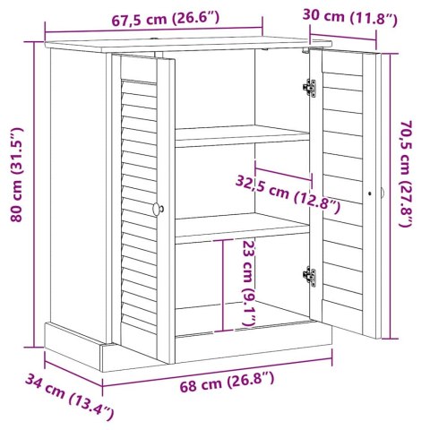 SZAFKA ŁAZIENKOWA INNY VIGO BRĄZOWY LITE DREWNO SOSNOWE