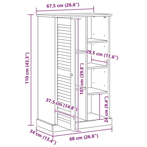 SZAFKA ŁAZIENKOWA VIGO BIAŁY 67,5X34X110CM