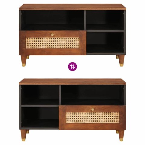 SZAFKI I REGAŁY NA MEDIA Z SZUFLADĄ BRĄZOWY 80X 33.5X 46CM