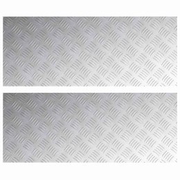 VidaXL Płytki w Szachownicę 2 pcs Srebrny 100 x 40 cm Aluminium
