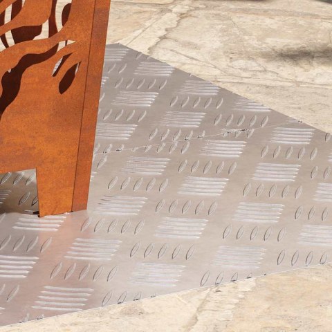 VidaXL Płytki w Szachownicę 2 pcs Srebrny 100 x 40 cm Aluminium