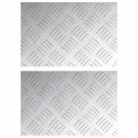 VidaXL Płytki w Szachownicę 2 pcs Srebrny 30 x 20 cm Aluminium
