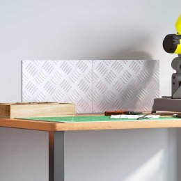 VidaXL Płytki w Szachownicę 2 pcs Srebrny 30 x 20 cm Aluminium