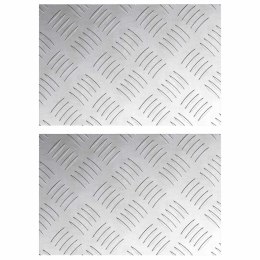 VidaXL Płytki w Szachownicę 2 pcs Srebrny 30 x 20 cm Aluminium